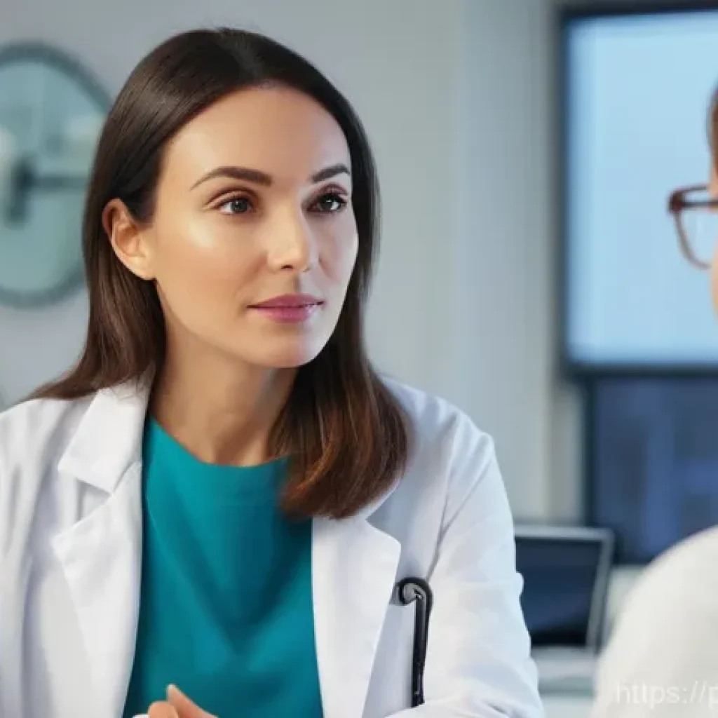 입술 필러 안전성 - **Prompt: Professional Lip Filler Consultation**
A bright, clean medical office. A female dermat...