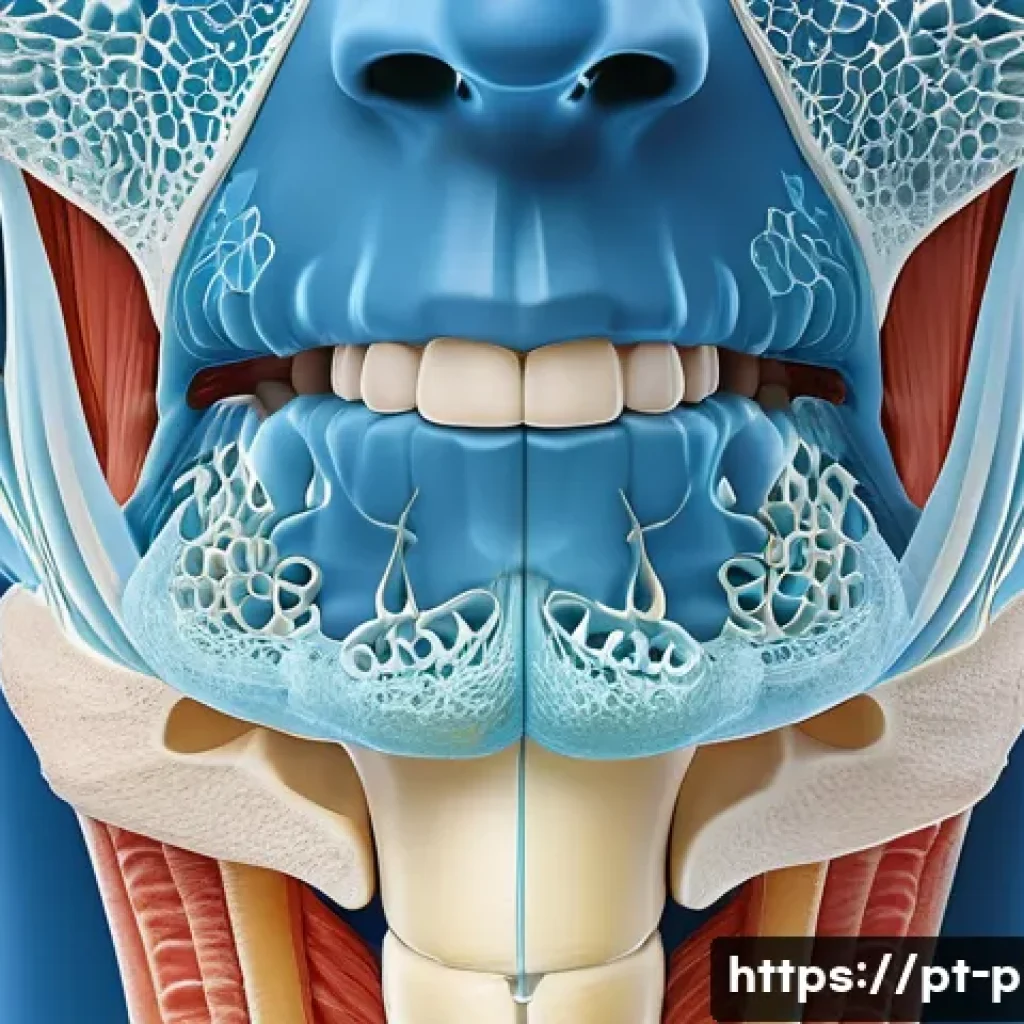 코끝 연골 성형 - A highly detailed anatomical illustration of the nasal tip showing flexible alar cartilages beneath ...